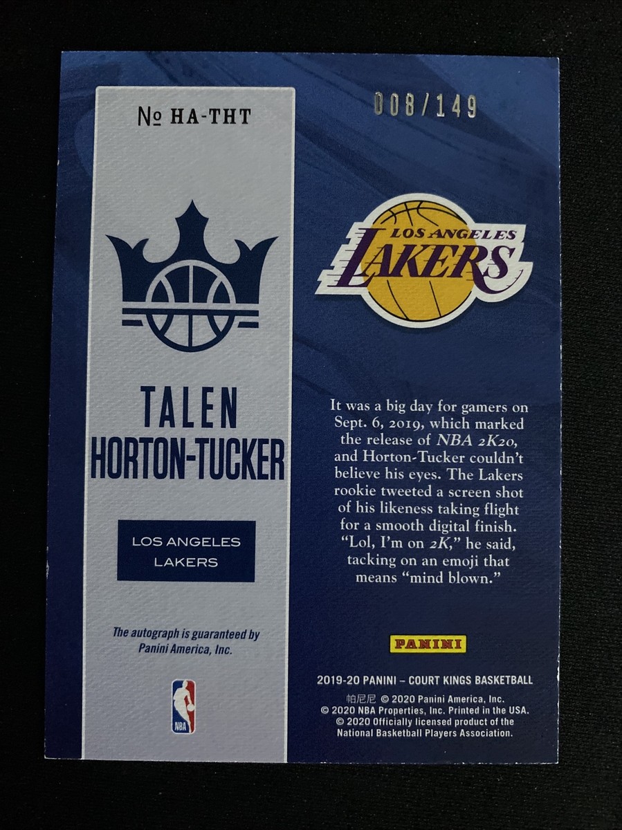2019-20 Panini Court Kings Heir Apparent Taken Horton-Tucker