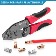Spark Plug Wire Crimper, Crimping Tool Crimping Pliers Ratchet Spark Plug Wire C