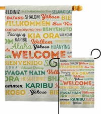 Always Welcome Garden Flag Sweet Home Expression Decorative Yard House Banner