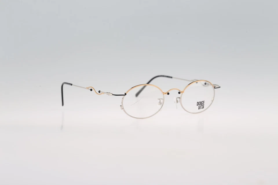 Dolce Vita de Casanova DV 37 04, monturas de gafas pequeñas ovaladas vintage años 90 nuevas de stock Foto 3 de 4