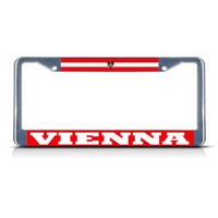 Austria Vienna Metal License Plate Frame Tag Border Two Holes Austria Vienna Metal License Plate Frame Tag Border Two Holes