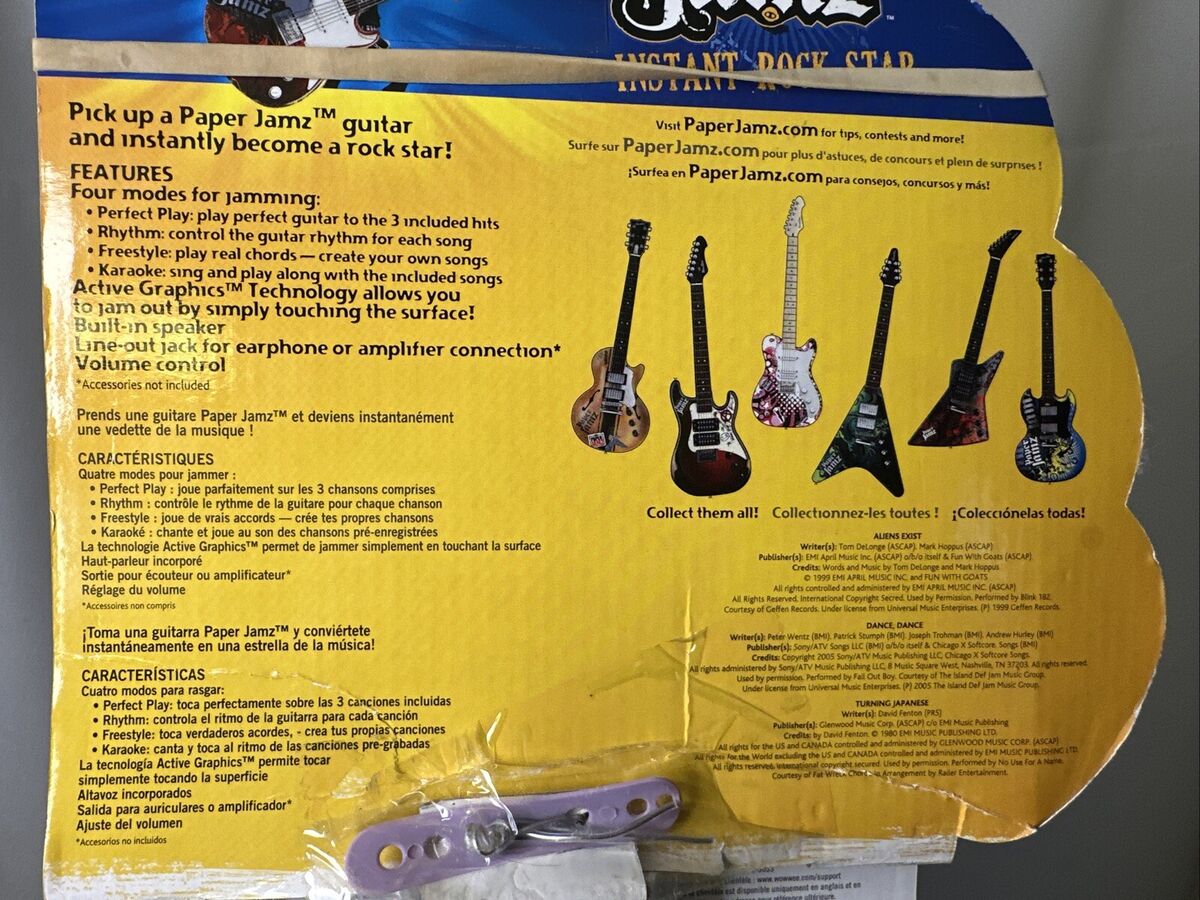 Paper Jamz Instant Rock Star Guitar Series 2 Tan Hollow Body Paper Jamz Instant Rock Star Guitar Series 2 Tan Hollow Body
