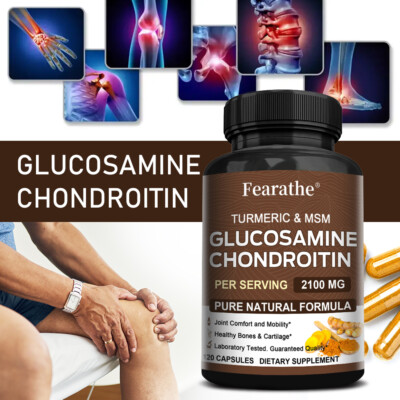 Glucosamine Chondroitin Turmeric Msm 2100 Mg   Relieves Joint Pain And Stiffness