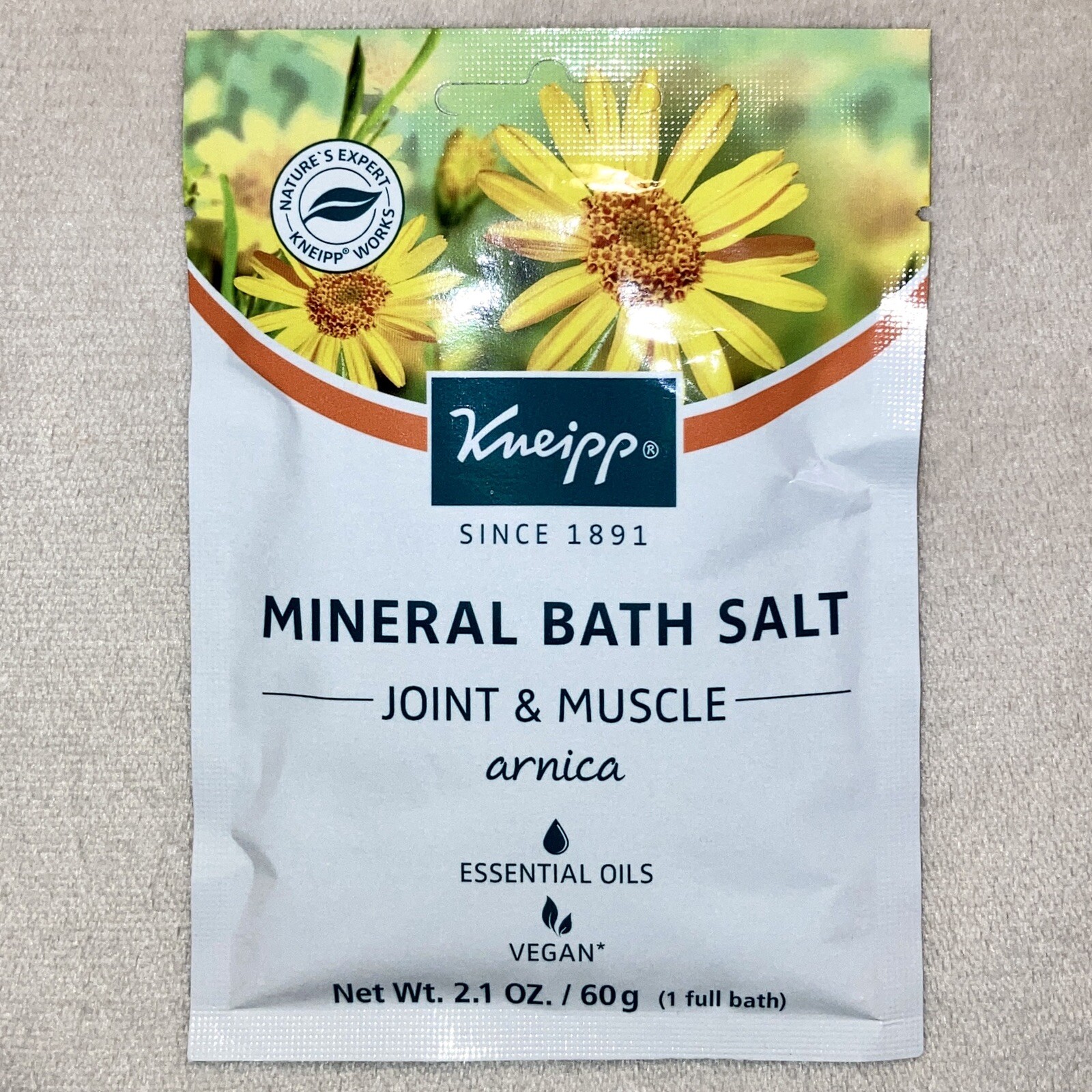 KNEIPP Mineral Bath Salt Joint & Muscle Arnica Essential Oils MINI 2.1oz NWOB eBay