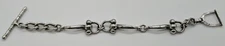 Sterling Silver Stylish Dee Ring Snaffle Bits Bracelet