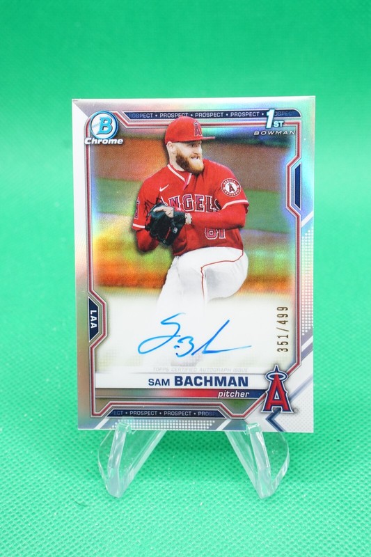 2021 Bowman Draft Chrome Draft Pick Auto Refractor /499 #CDA-SB Sam Bachman ES6