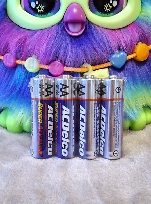 $1.15 DISCOUNT if bought with a Furby!   NEW Alkaline AA Batteries Loose 4-Pack