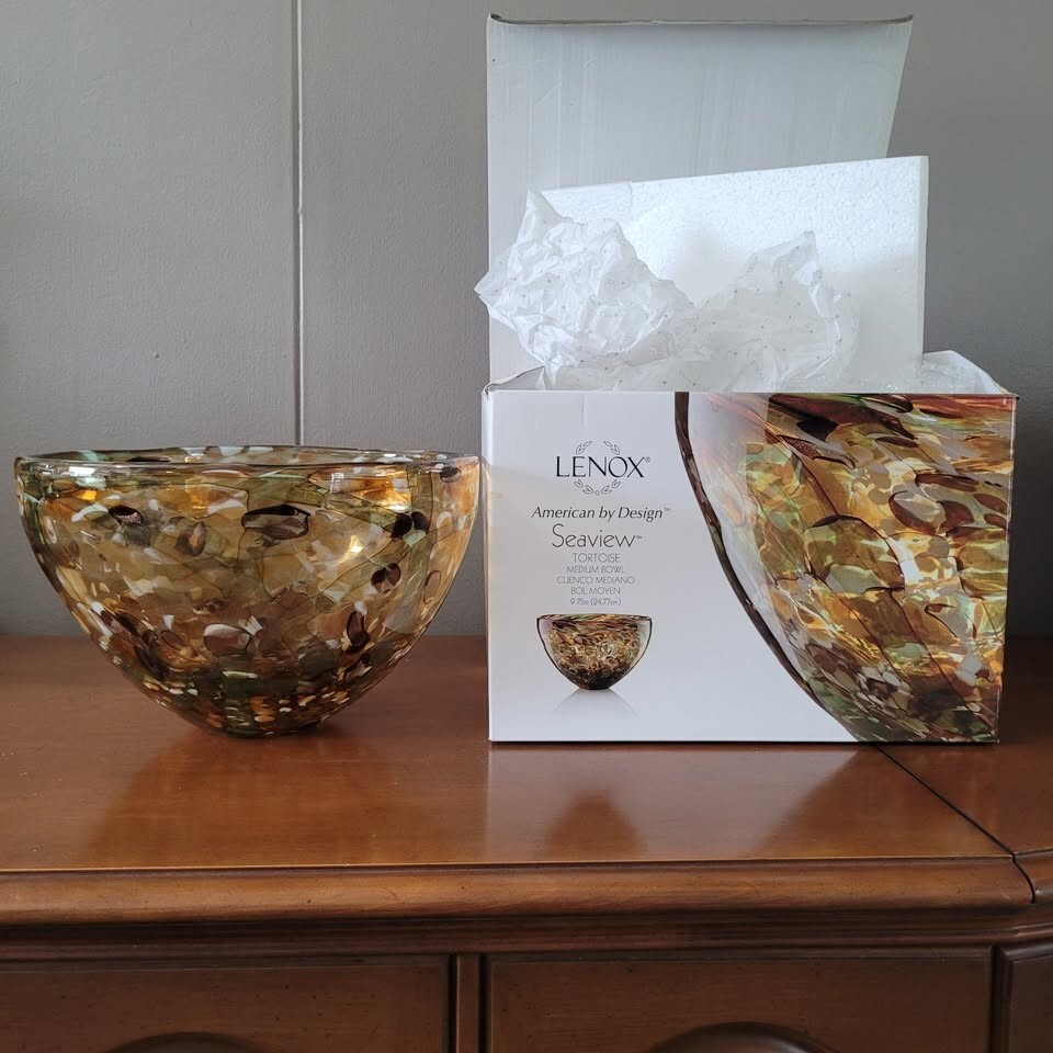 Lenox Seaview Tortoise pattern Bowl- retail $134