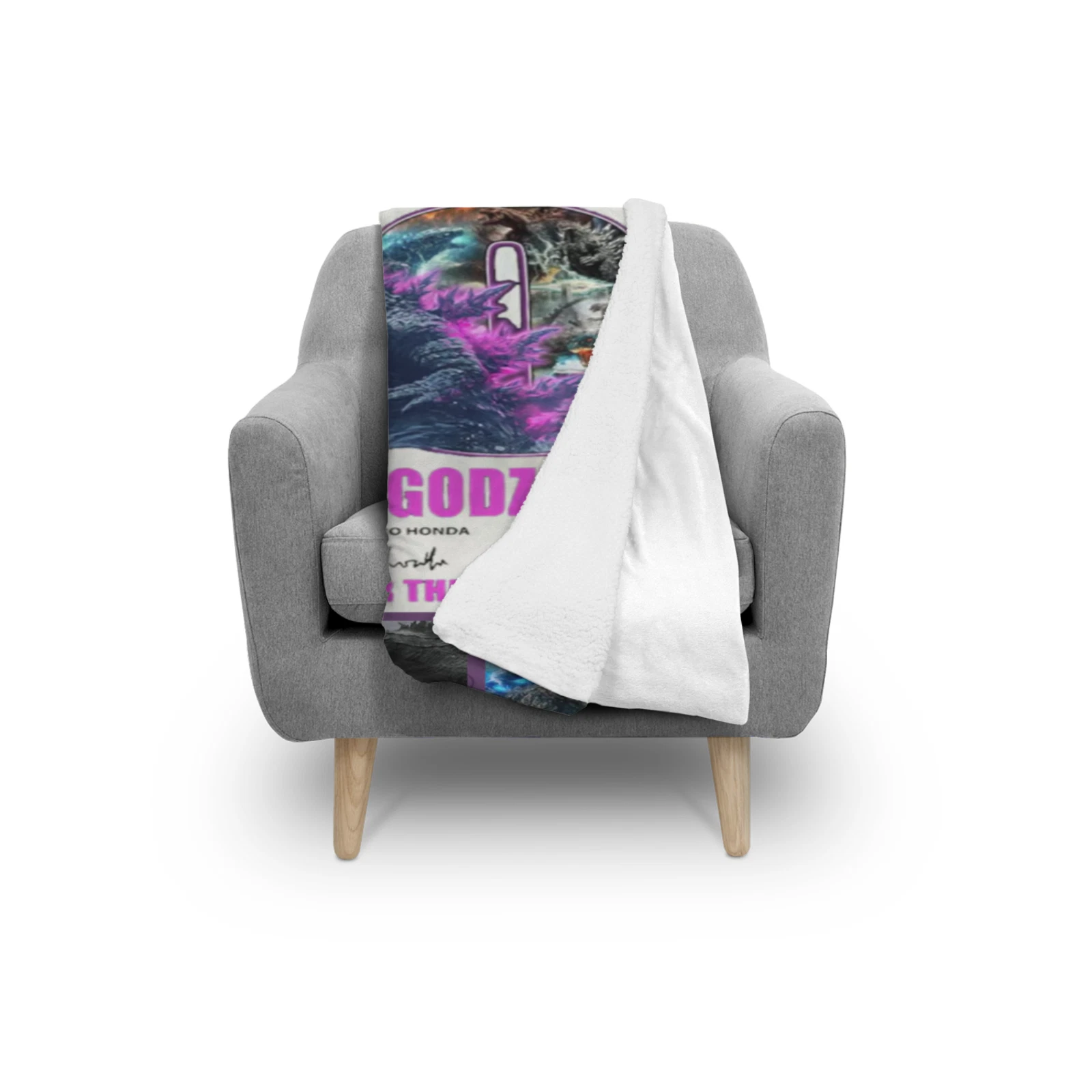 god zilla 70th Anniversary Fleece Blanket 1954–2024