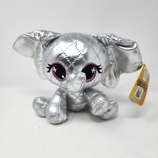 Gund P.lushes Elephant Ella L'Phante Silver New Plush Metallic 6" Stuffed Animal