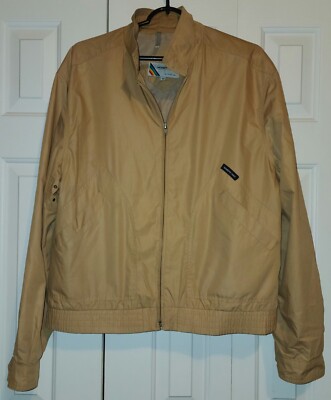 Vintage Members Only Jacket Tan by Europe Craft Rainbow Tag 80s 90s Mens 44  Y2k