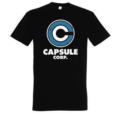 Youth Designz Capsule Corp Herren T-Shirt Goku Super Anime Nerd Dragon Fun Logo