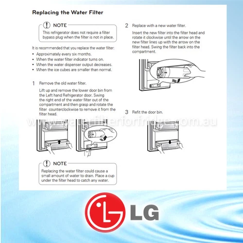 LG GENUINE FRIDGE FILTER ADQ73613401 FITS GF-AD701BSL.ASBRGAP or GF-5D712BSL - Picture 7 of 8