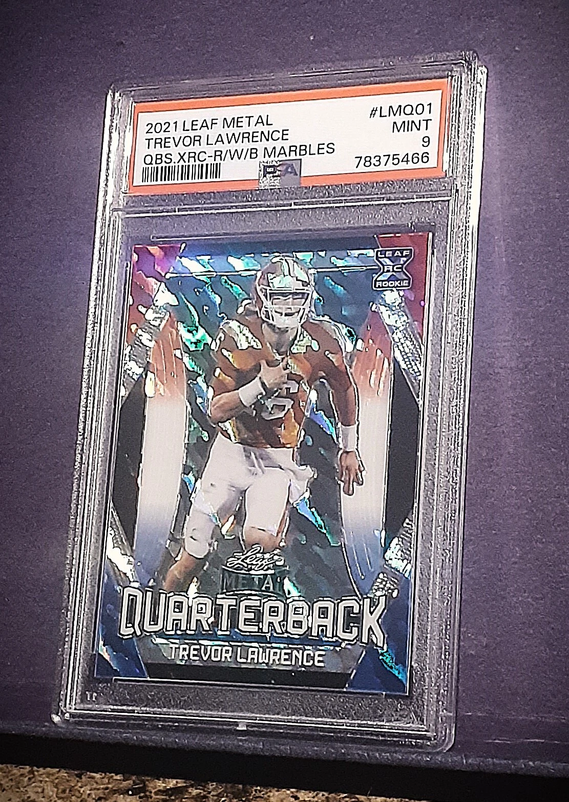 Trevor Lawrence Leaf Metal Quarterbacks Xrc #LMQ01 Red/White/Blue Wave