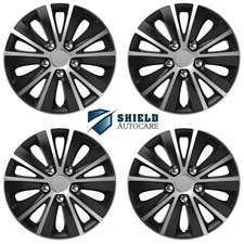 Wheel Trims 16" Hub Caps Rapide NC Plastic Covers Set of 4 Silver Black Fit R16