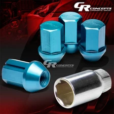16PCS ANODIZED WHEEL/RIM LUG NUT 12X1.25 W/LOCK BLUE FOR 350Z 370Z 240SX IMPREZA