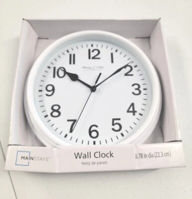 Main Stays 8.78 Inch Diameter Wall Clock Decoration Time Telling