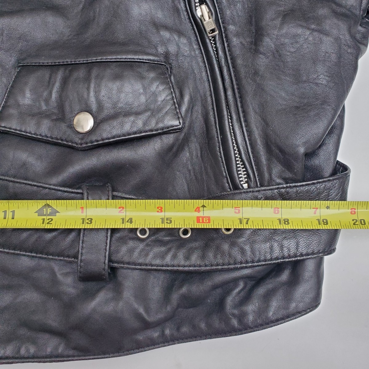 Vtg 80s 90s Tannery West Real Black Leather Biker Jacket Vtg 80s 90s Tannery West Real Black Leather Biker Jacket