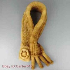 Winter New Braid 100 Real Mink Fur Scarf Fur Premium Quality Cape 85 10cm