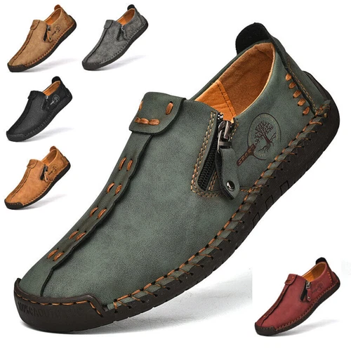 Herren Lässige Leder weiche Sport Walking Schuhe Mokassins Schuhe Sportschuhe - Bild 2 von 31