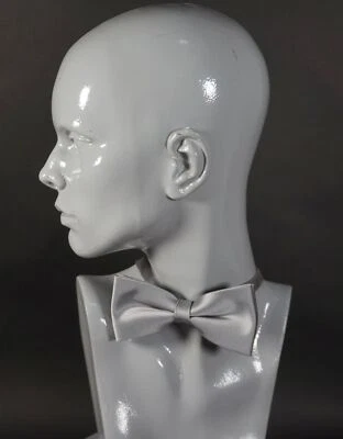 Elegante Herren Fliege Schleife Kravatte grau glänzend verstellbar mit OVP - Bild 1 von 4