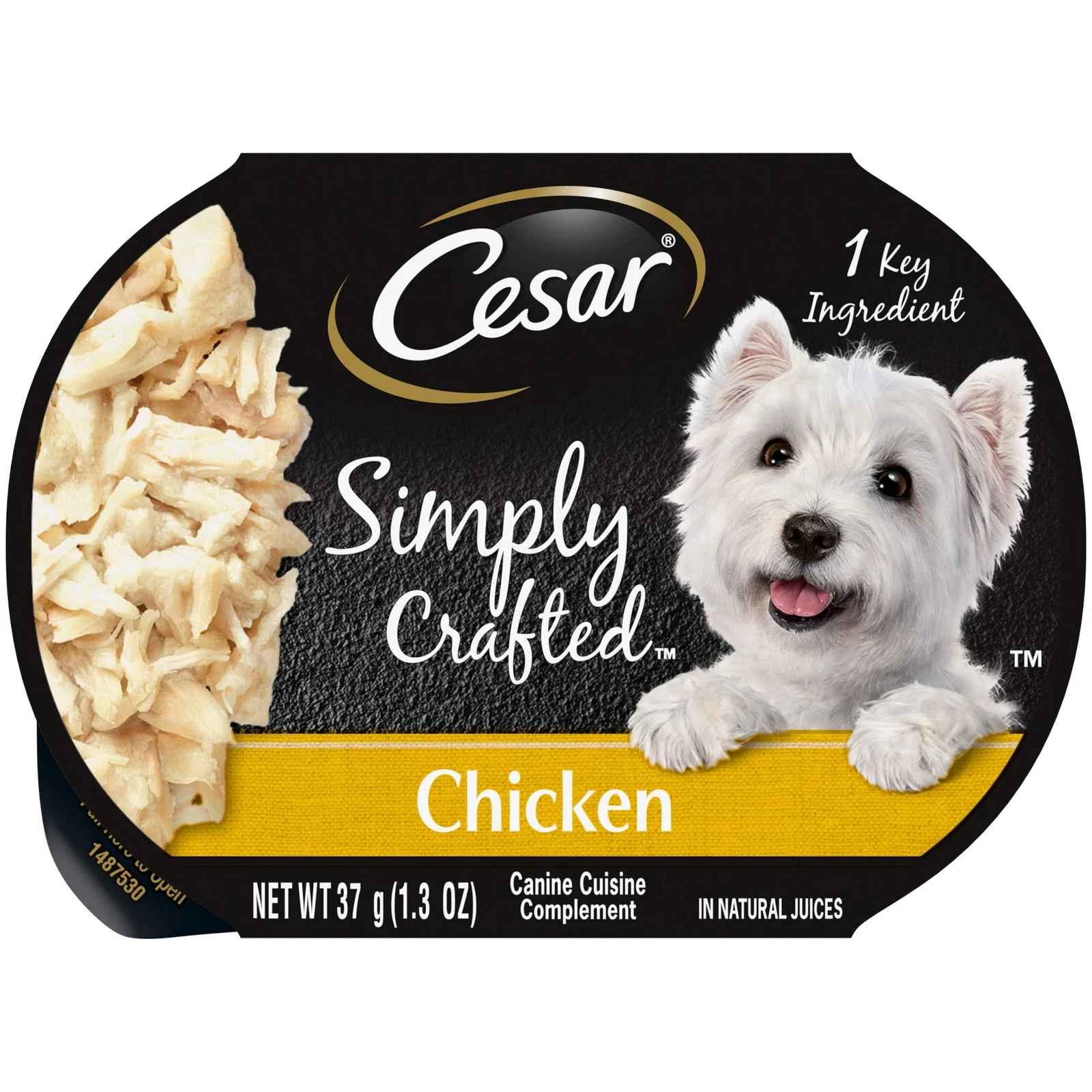 CESAR Simply Crafted Chicken Wet Dog Food Meal Topper 10 Pack 1.3 oz Trays
