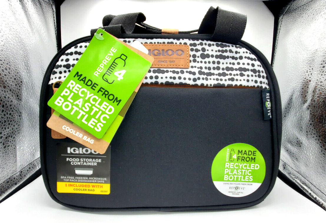 Igloo Repreve Urban Bowler Dots Lunch Tote Cooler Bag with