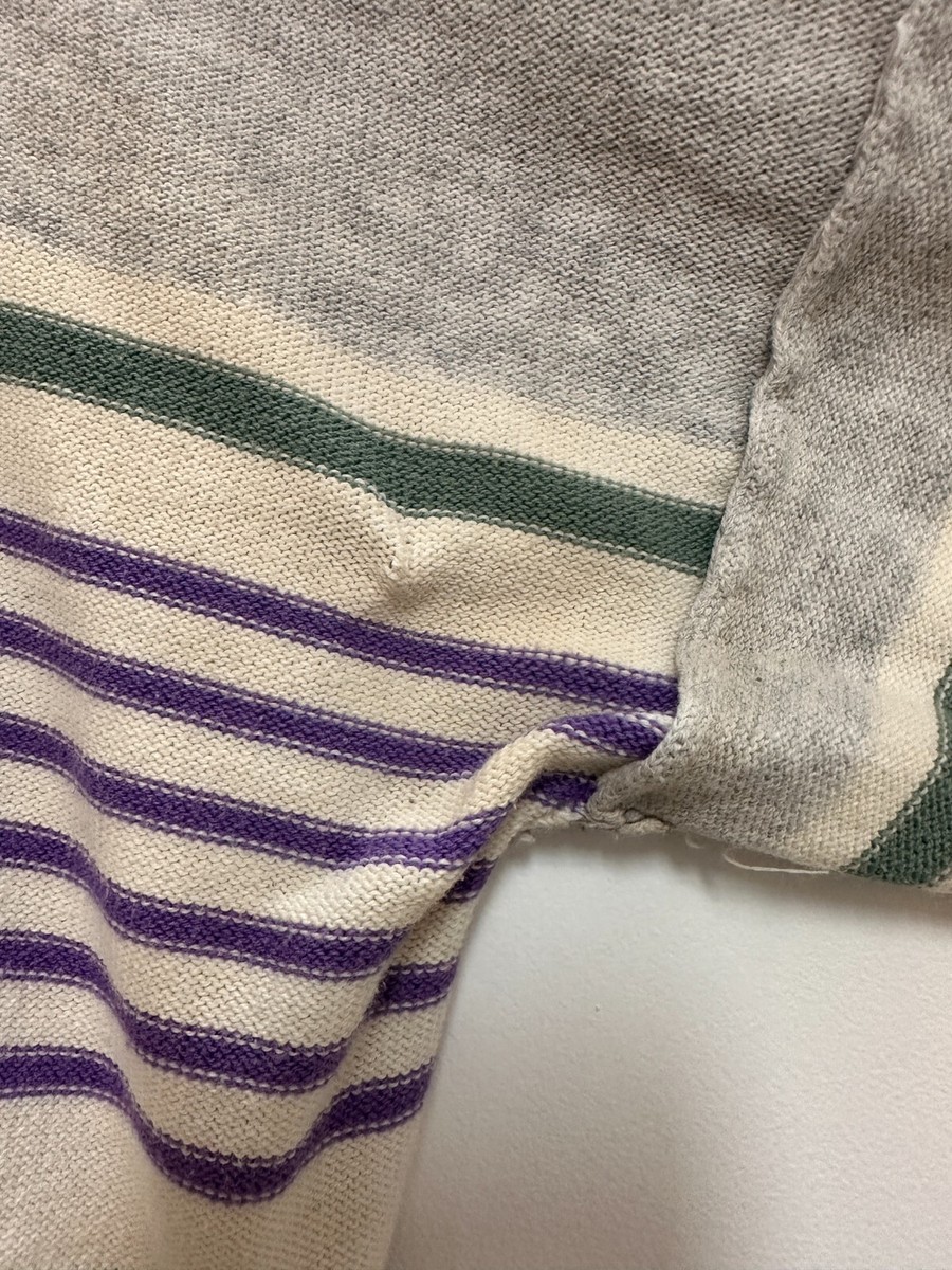 BANDE STUDIO Luna Zip Knit Grey Stripe LS Casual Size 10 AU Pre owned View 6