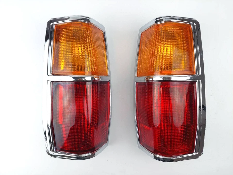 适用于日产 Datsun 720 拾音器 4WD 1982 - 1984 尾灯后灯镀铬一对 — 第 2/4 张图片