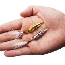 10 Pack Micro Lead Metal Jig Spoon Fishing Lures 2.5g 4.5g