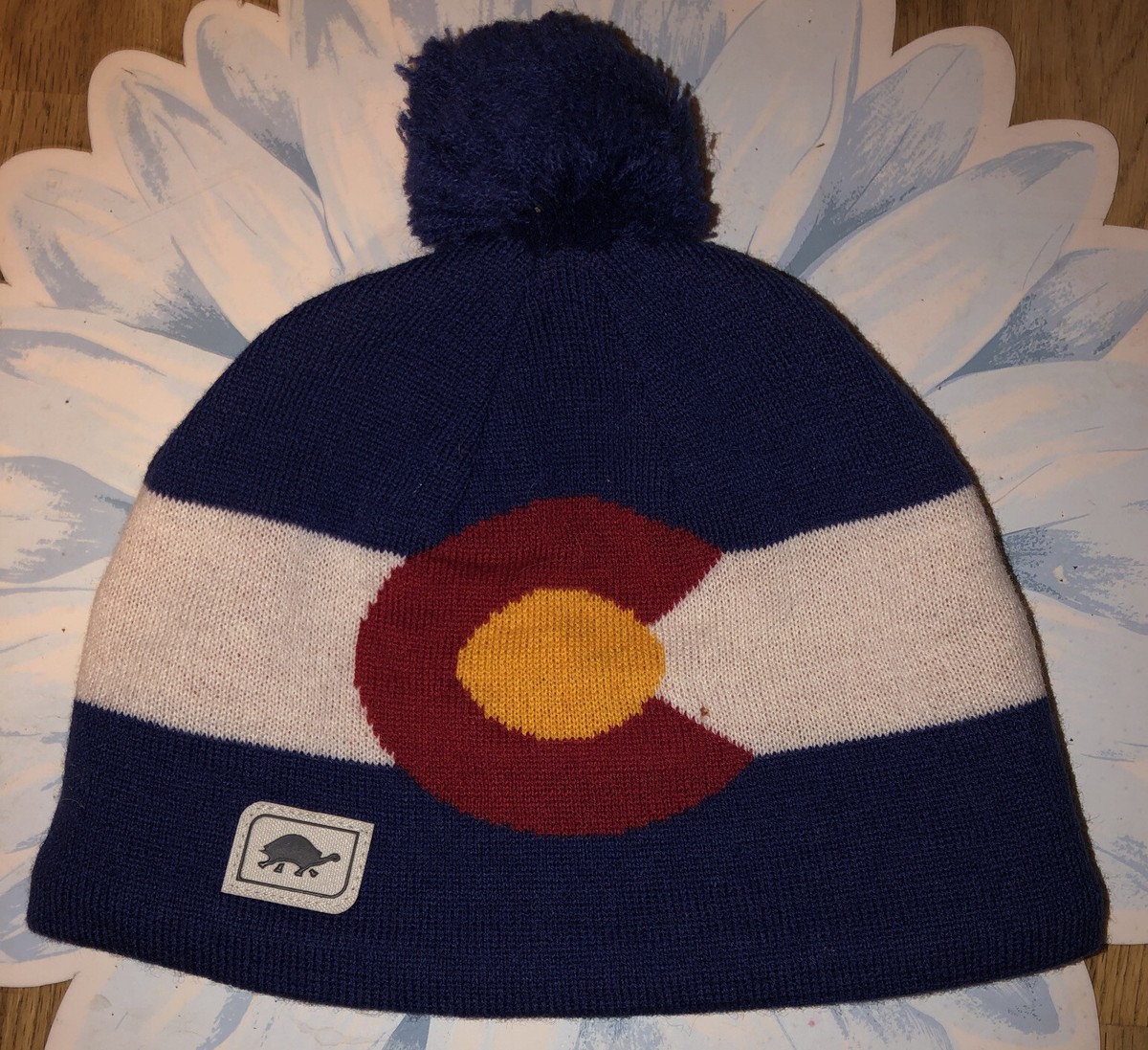 Adult TURTLE FUR Multicolor Winter Hat w/pom Pom | eBay