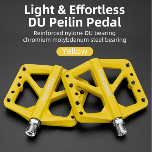 Yellow mountain bike sale pedals