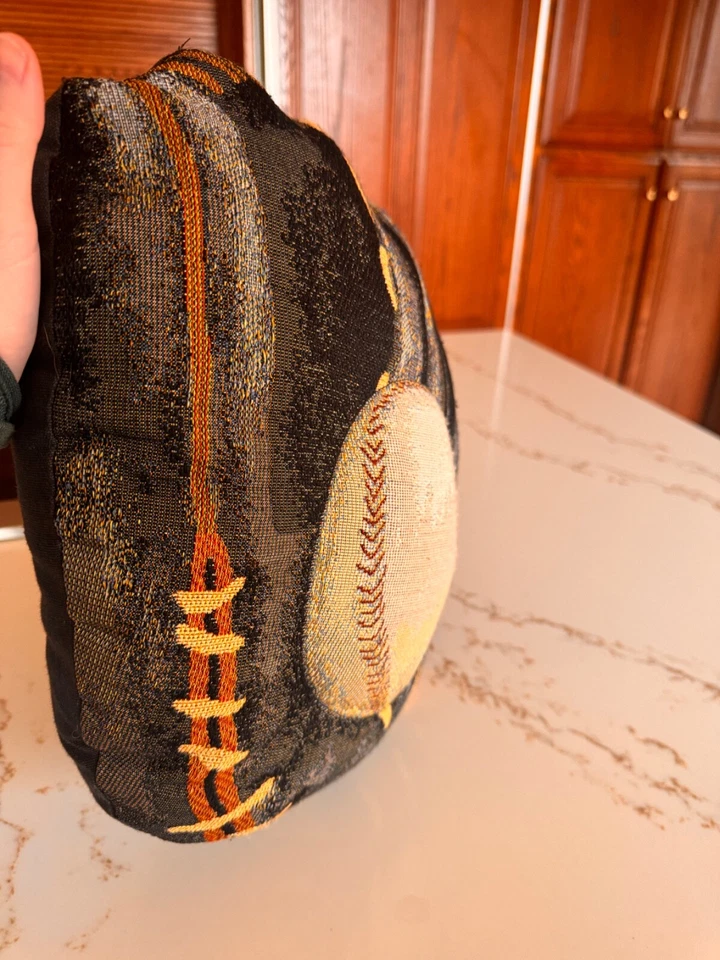 guante de béisbol vintage almohada tapiz 3D decoración Foto 2 de 3