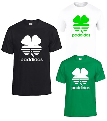 Paddidas Irish St Patrick's Day T-Shirt Herren lustig Irland Paddys Oberteil Tee