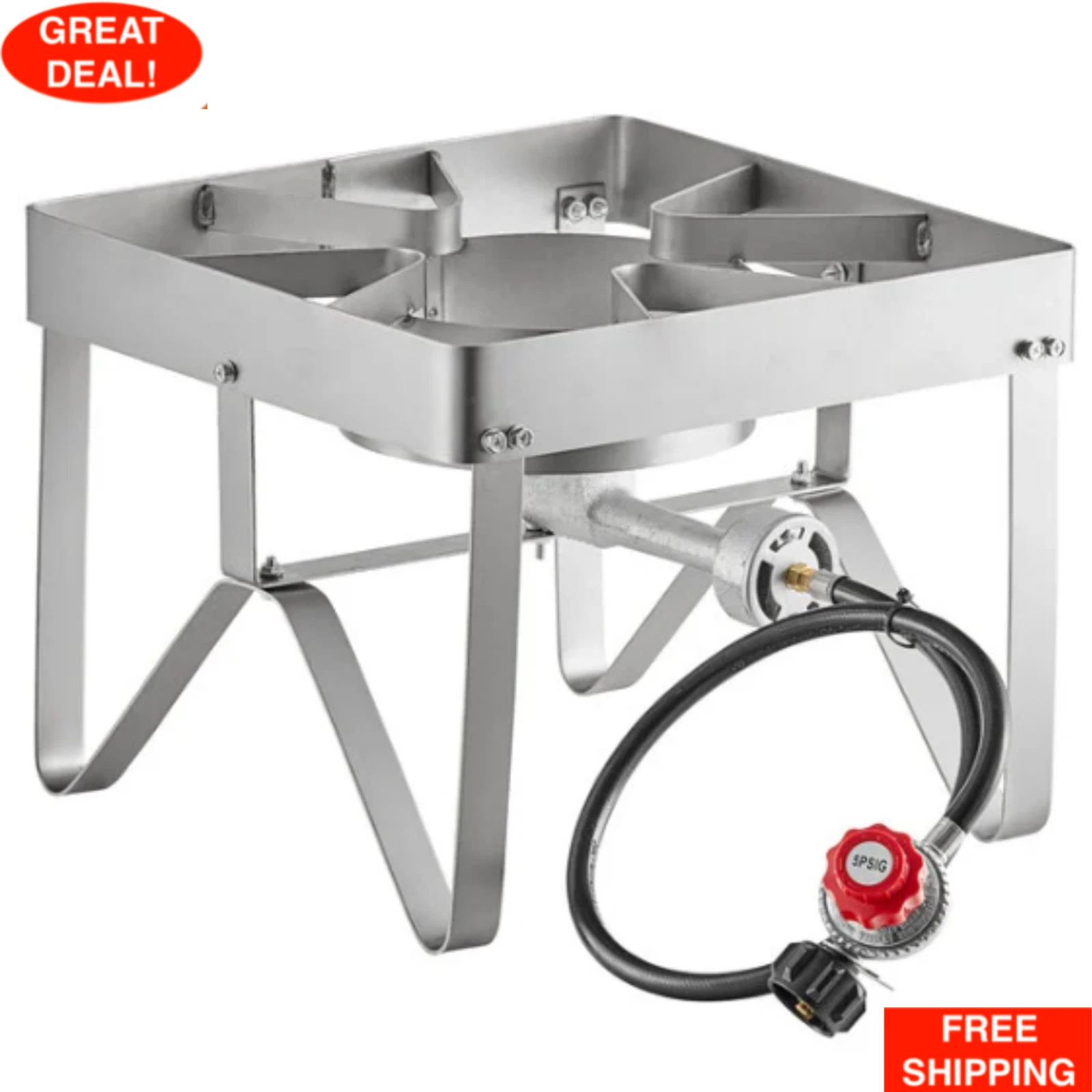 Stainless Steel Single Burner Liquid Propane Outdoor Camping Patio Stove / Range
Opens in a new wind