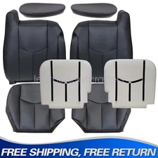 Front Seat Cover + Foam Cushion For 2003-2006 Chevy Tahoe Silverado GMC Sierra