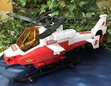 2008 Tonka Red Rescue Helicopter Power Winch Sounds Lights Funrise Hasbro 15" L