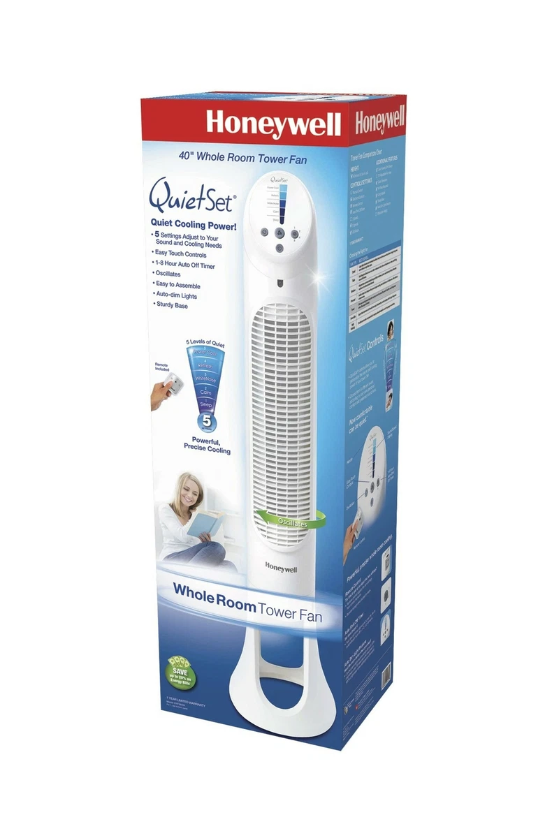 Honeywell Quiet Set Whole Room Tower Fan White Single 92926002602 | eBay