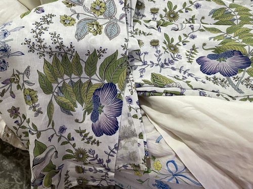 $475 Matouk Italy 1pc F/Q Flat Sheet 100% Linen Pomegranate LAST - Picture 4 of 4