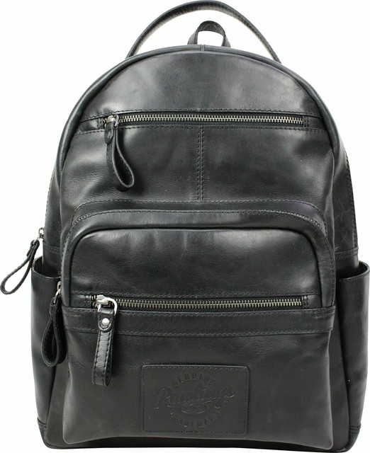 Rawlings Genuine Leather Black Backpack 