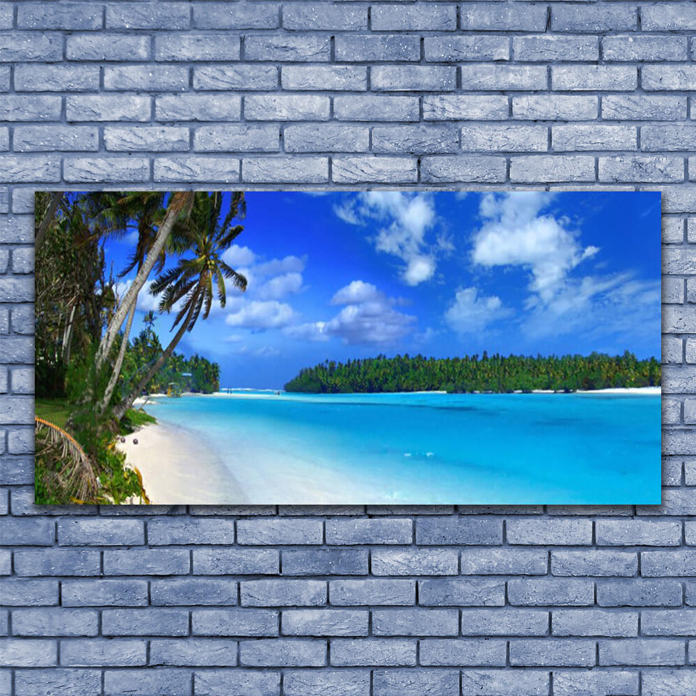 Tableau mer du sud 140x70 en plexiglas pour décorer un grand mur