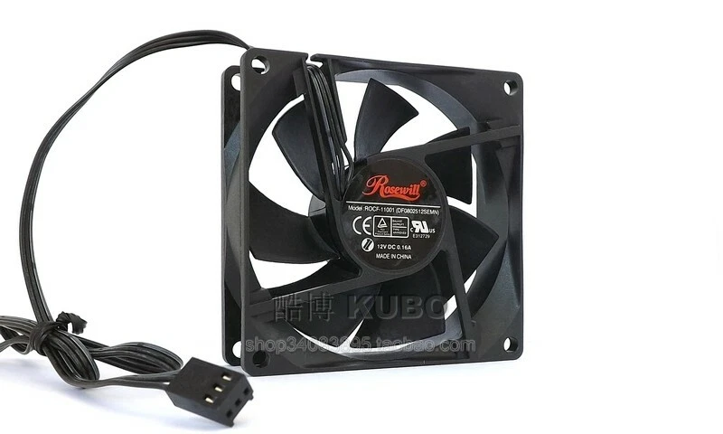 New ROSEWILL 8025 fan 8CM silent fan Motherboard 3pin ROCF-11001 DF0802512SEMN - Image 3 of 4
