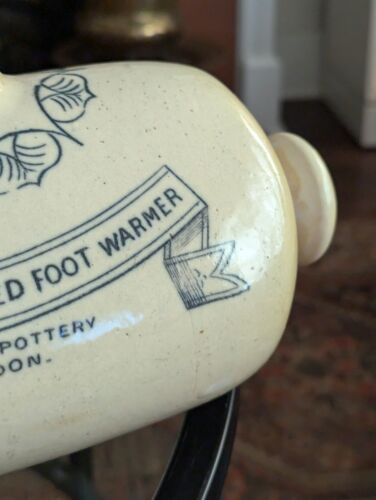 Antique Stoneware Lambeth Pottery Doultons Improved Foot Warmer Primitive Art - Picture 2 of 24