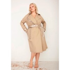 Tamara Malas Classic Women’s Trench Coat Khaki Size 18/20