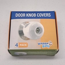 4 Pack Baby Safety Door Knob Covers Child Proof Door Knob Locks NIB White