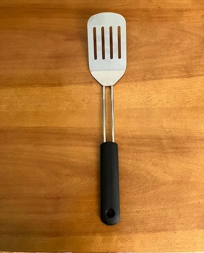 Vintage OXO Slotted Turner Spatula 14-1/2" Unique design Rubber Handle