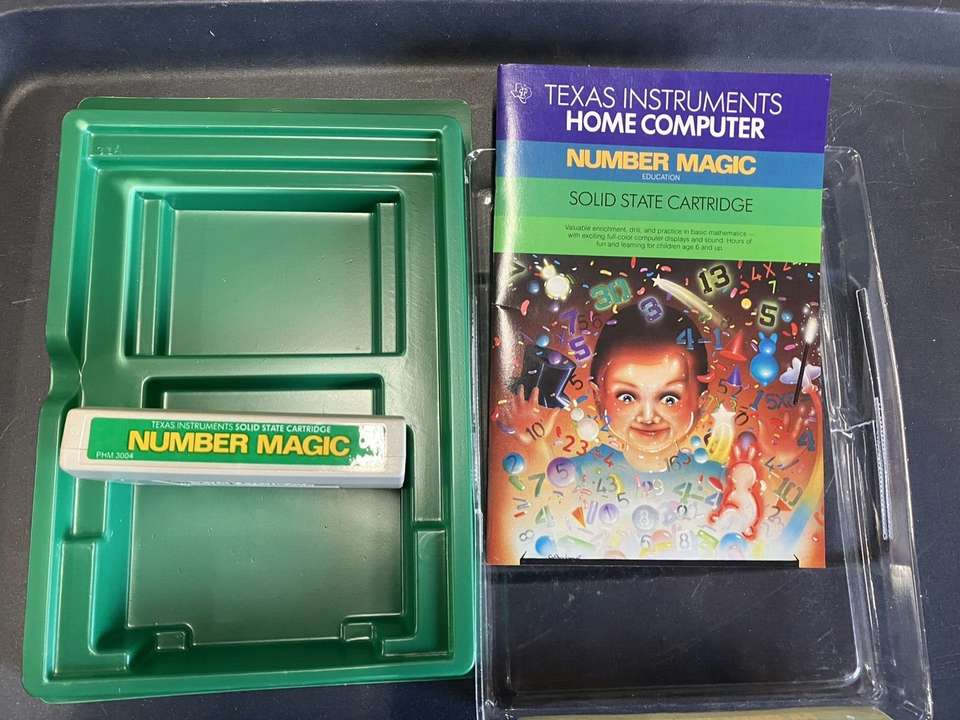 Texas Instruments Touch Typing Tutor and Number Magic Computer Video ...