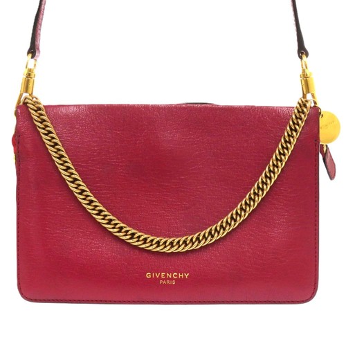 AUTHENTIC GIVENCHY CROSS3 2wayShoulder Bag Bordeaux Leather