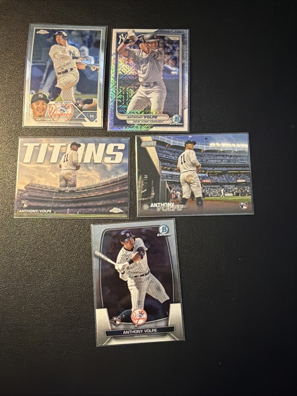 anthony volpe Chrome Rookie Lot (5) No Dupes