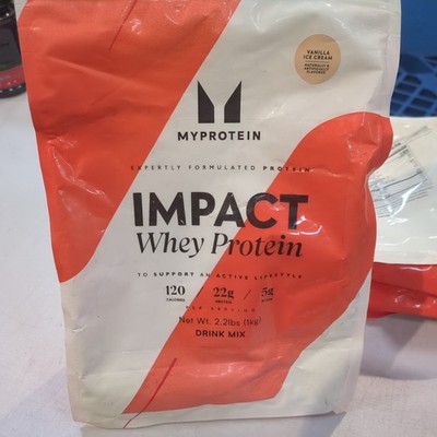 Myprotein Impact Whey Protein Powder 22G Protein Drink Mix!  Vanilla exp04/26